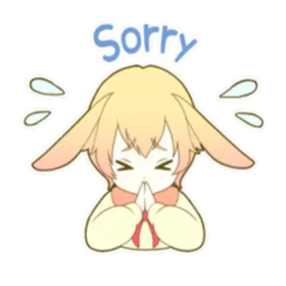 😭 Sorry disculpa, dibujos animados, lo siento, lindo, anime, manga whatsapp sticker