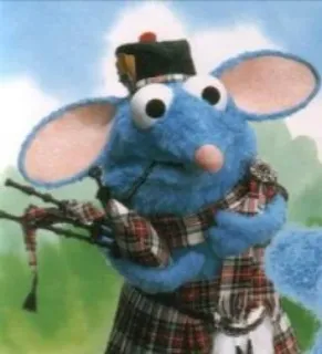 🎺 rat, cornemuse, écossais, kilt, carreau, souris, mignon telegram sticker