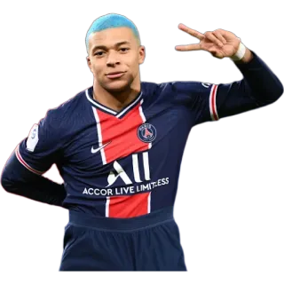 ✌️ Kylian Mbappé fútbol, fútbol, atleta, Mbappé, PSG telegram sticker