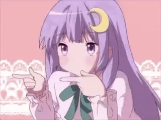 🕺 Anime, Mignon, Fille, Montrer du doigt, Dessin animé, Pastel, Kawaii telegram sticker