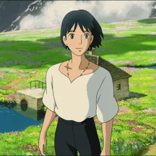 ⚜ Howl Howl's Moving Castle Howl, El castillo ambulante, Anime, Ghibli, Masculino, Personaje telegram sticker
