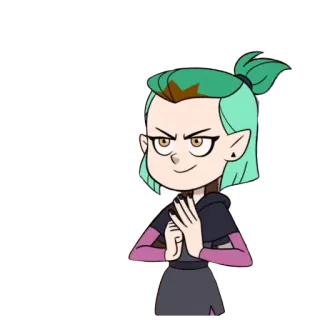 😡 Amity Blight The Owl House การ์ตูน, รายการทีวี, อมิตี้ ไบลท์, บ้านนกฮูก, ดิสนีย์, ตัวละคร telegram sticker