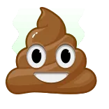 💩 Эмодзи, Какашка, Дерьмо, Куча какашек, Мерзкий, Коричневый, Юмор telegram sticker