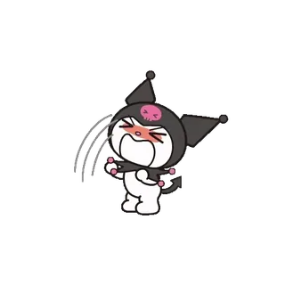 😢 Kuromi クロミ, サンリオ, アニメ, 漫画, 可愛い, かわいい telegram sticker