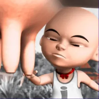 🧑‍🦲 Upin Cartone animato, Personaggio, Animazione, Upin, Malesia telegram sticker