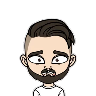 😩 hoạt hình, đàn ông, chân dung, hình đại diện, nhân vật, biểu cảm telegram sticker