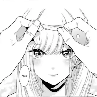 😊 Fissa Anime, Manga, Visage, Fille, Gros plan, Portrait telegram sticker