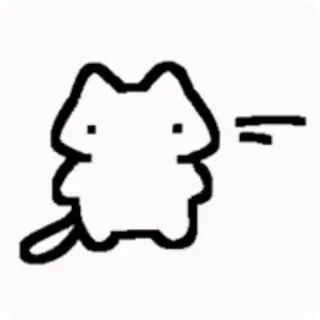🫥 cat, animal, sticker, cartoon, simple telegram sticker