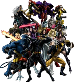 ☺️ x-men, marvel, comics, superhelden, mutanten whatsapp sticker
