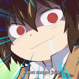 🧳 Kamu sangat jujur! Anime, Excité, Drôle, Dessin animé, Visage telegram sticker