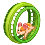 💍 criceto, ruota, animale domestico, animale, roditore, carino telegram sticker