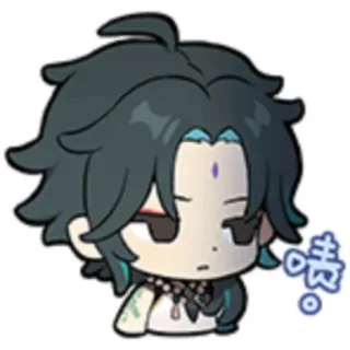 😓 Xiao Genshin Impact 啧。 Xiao, Genshin Impact, Videogame, Anime, Sticker telegram sticker