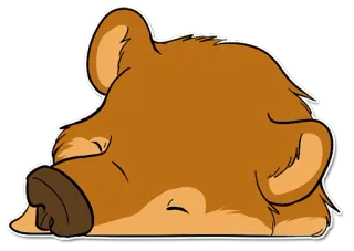 😪 野猪, 动物, 睡觉, 可爱, 卡通, 野生动物 telegram sticker