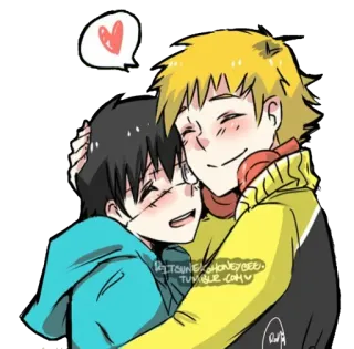 😊 kitsunehoneybee.tumblr.com Anime, Umarmung, Liebe, Zuneigung, Herz telegram sticker