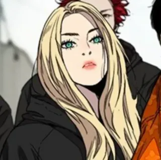 🕸 Anime, Mujer, Chica, Dibujo animado, Rubia telegram sticker