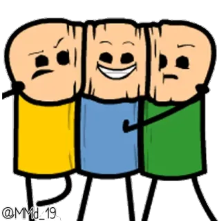 😁 cyanide and happiness, cartoon, characters, stick figures, funny telegram sticker