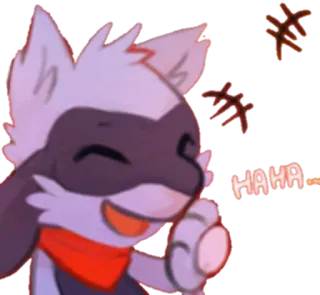 😄 HAHA... laughing, furry, cartoon, animation, haha telegram sticker