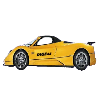 🚙 DIGE44 Auto, gelb, Fahrzeug, Sportwagen, Automobil whatsapp sticker