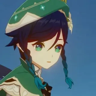 ✨ Venti Genshin Impact Venti, Genshin Impact, Anime, Personaggio videogioco, Verde telegram sticker
