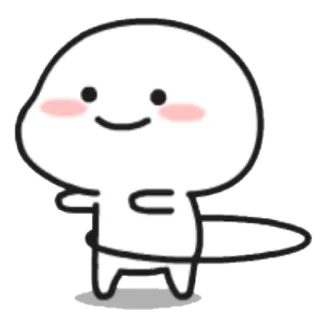 💆‍♀️ süß, Cartoon, Figur, weiß, Hula Hoop, Sport telegram sticker