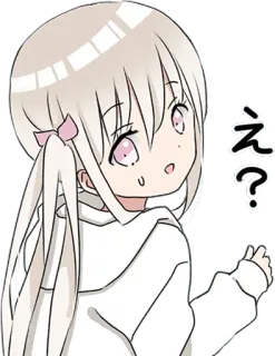 🤔 え？ Anime, Gadis, Pertanyaan, Terkejut, Lucu, Manga telegram sticker
