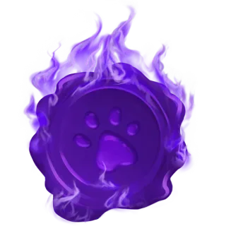 🤘 empreinte patte, flammes, violet, animal, animal de compagnie, autocollant whatsapp sticker