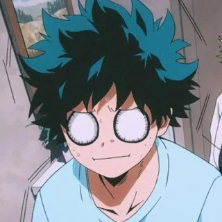 🤯 Izuku Midoriya My Hero Academia anime, my hero academia, izuku midoriya, deku, funny, cartoon telegram sticker
