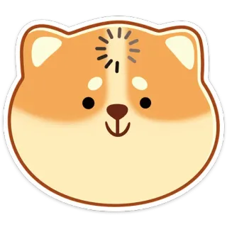 🤔 chien, chiot, mignon, animal, dessin animé, autocollant telegram sticker