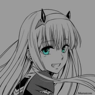 😂 Zero Two Darling in the Franxx hikanaxicons Anime, Zero Two, Darling in the Franxx, Manga, Kawaii whatsapp sticker