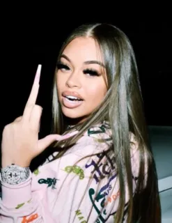 🖕 wanita, jari tengah, menyinggung, gestur, rapper telegram sticker