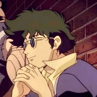 🚀 Spike Spiegel Cowboy Bebop 애니메이션, 캐릭터, 스파이크 스피겔, 카우보이 비밥, 스페이스 웨스턴, SF whatsapp sticker