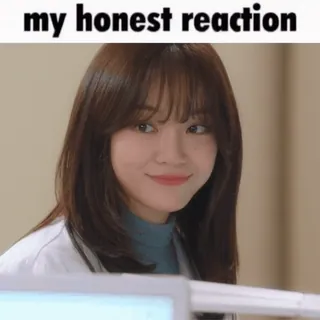 🪅 my honest reaction reaksi, wanita, senyum sinis, korea, drama, reaksi jujur telegram sticker