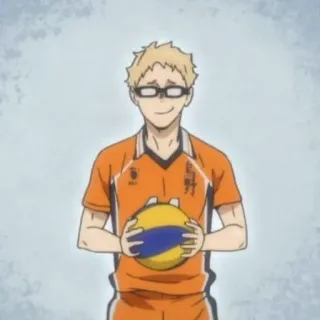 ✨ Tsukishima Kei Haikyuu!! anime, haikyuu, tsukishima kei, volleyball, cartoon, manga telegram sticker