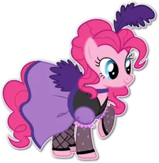 👗 Pinkie Pie My Little Pony Pony, Pferd, Kleid, Cartoon, süß, rosa telegram sticker