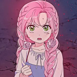🌸 Anime, Manga, Gadis, Rambut merah muda, Kartun, Karakter telegram sticker
