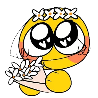 🌝 Emoji, Kwiaty, Słodkie, Kawaii telegram sticker