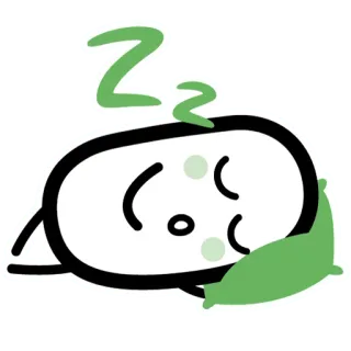😴 dormindo, sono, cansado, zzz, desenho animado telegram sticker