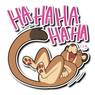🤣 HAHAHA śmiech, humor, zwierzę, słodki, śmieszny, kreskówka telegram sticker