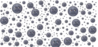 🌚 luna, celestial, cara, patrón whatsapp sticker