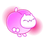 💃 dier, roze, schattig, illustratie, cartoon, sticker telegram sticker