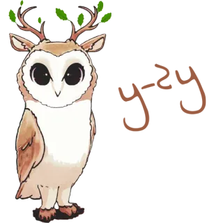 🦉 coruja, veado, fantasia, animal, híbrido, criatura telegram sticker