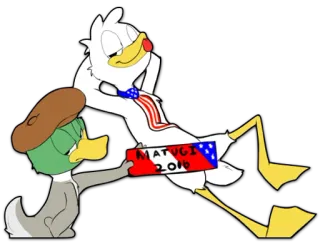 🇺🇸 MATUGI 2016 Canard, Dessin animé, Politique, Amérique, Élection, Matugi, 2016 whatsapp sticker