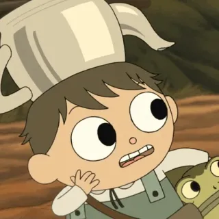 🍫 Wirt Over the Garden Wall 卡通, 花园墙外, 沃特, 青蛙, 角色, 动画 telegram sticker