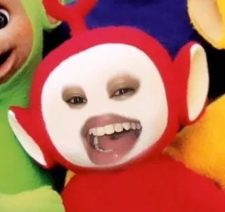 😄 teletubbies, divertente, meme, umorismo telegram sticker