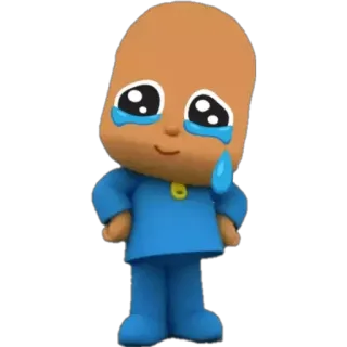 🕳 Pocoyo Desenho animado, Chorando, Triste, Lágrimas telegram sticker