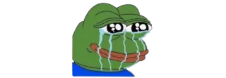 ☘ Pepe the Frog Meme, Pepe, Sapo, Triste, Chorando telegram sticker