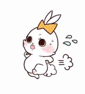 😱 coelho, fofo, animal, desenho animado, adesivo, sticker telegram sticker