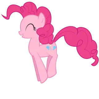 😊 Pinkie Pie My Little Pony Мультфильм, Пони, Розовый, Дружба, Веселье, Милый telegram sticker