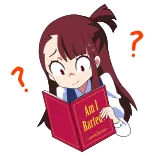 🤓 Am I Bothering You? anime, pergunta, livro, confuso, preocupado whatsapp sticker