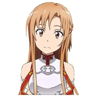 😟 Asuna Yuuki Sword Art Online Anime, Ragazza, Personaggio, Sword Art Online, Asuna Yuuki telegram sticker